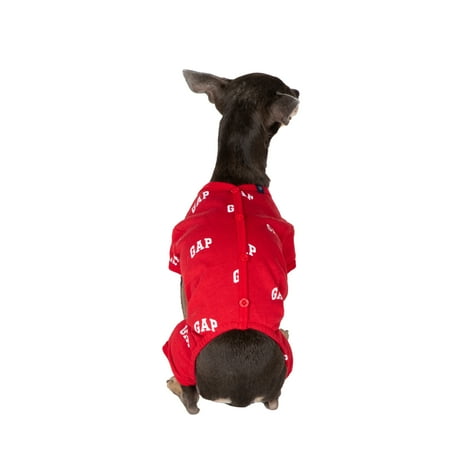 Gap Pet, Dog Clothes, Red Logo Print Pet Pajama