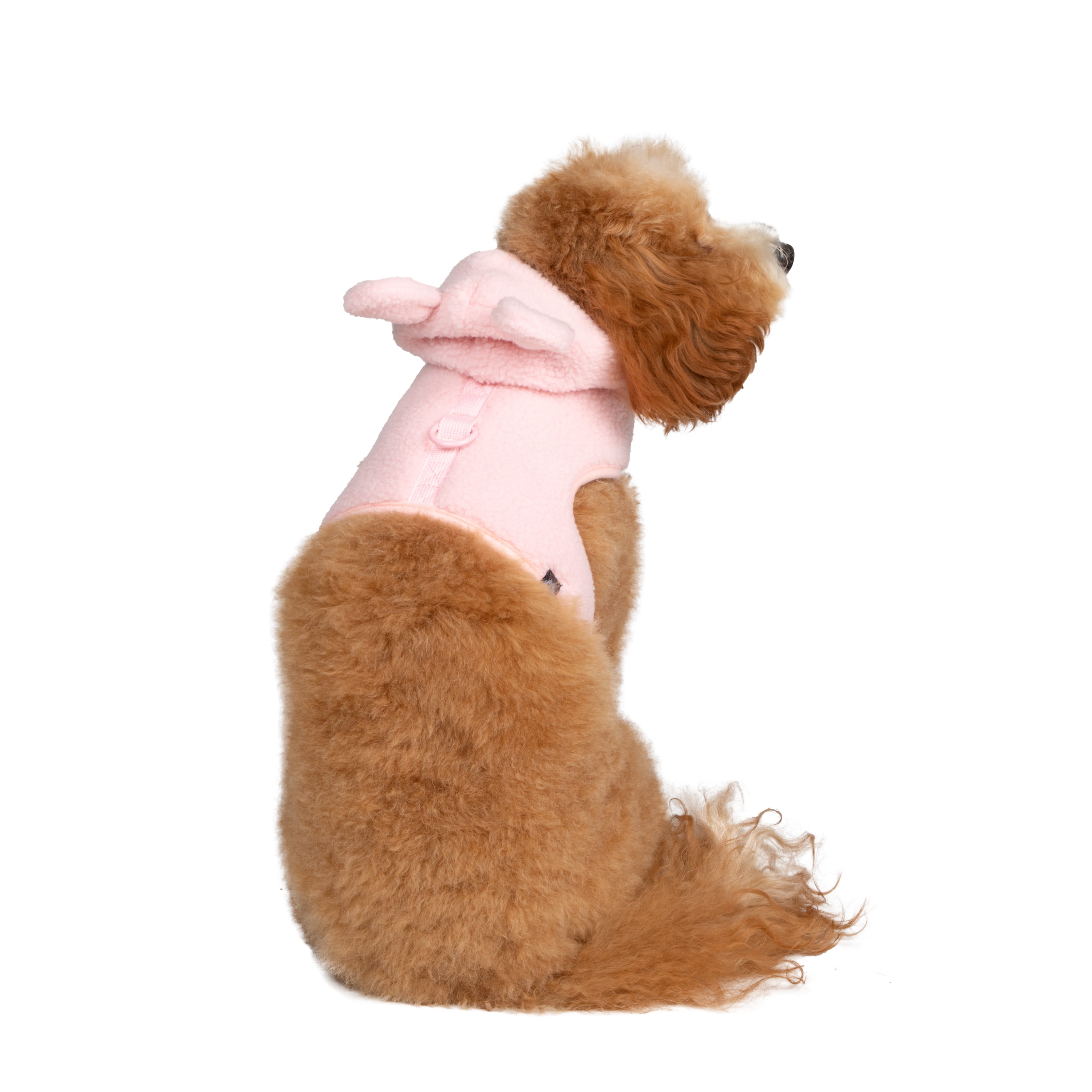 Gap Pet, Dog Harness, Furry Hooded Dog Harness, with Recycled Polyester, Pink