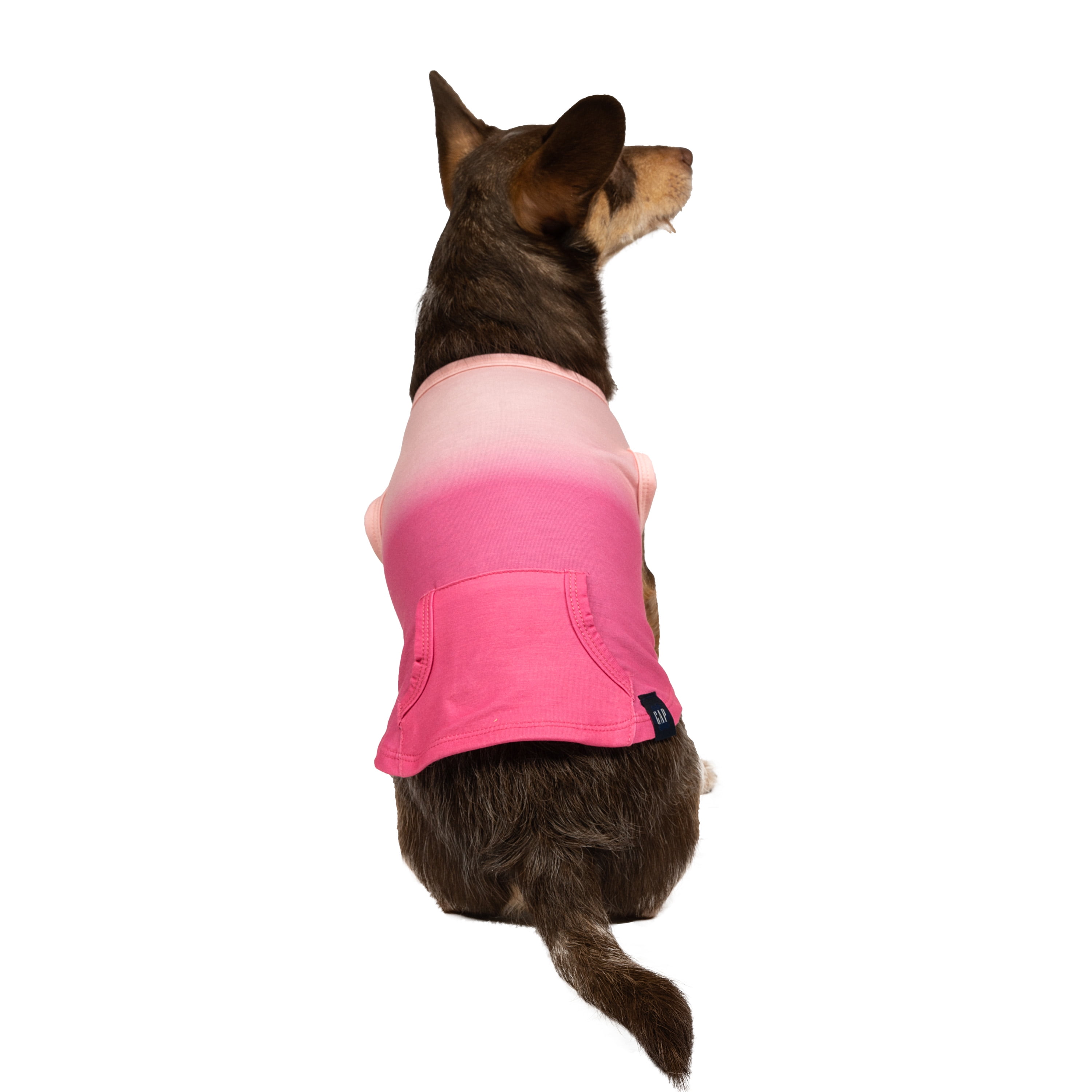 Gap Pet, Dog and Cat Clothes, Gradient Pocket Gap Pet TShirt, Pink, S