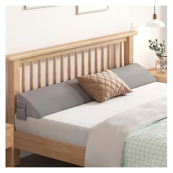 Gap Pillow - Reading Pillow Bed Rest with Arms - Back Support for Sitting in Bed - Husband Pillow for Couch - Neck Roll Pillow for Side Sleepers - 13.7x15x25 Inch Gray