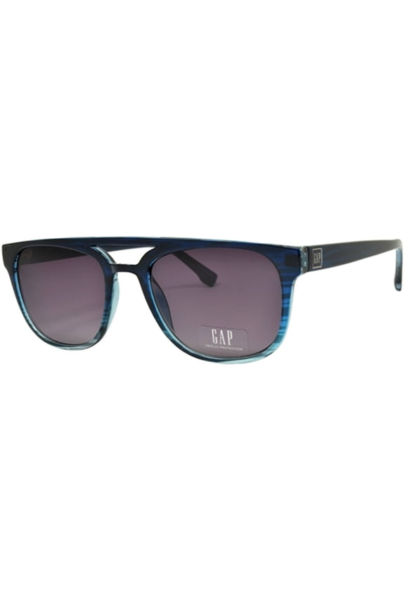 -Sgp404 Rectangle Sunglasses Blue Gradient Brown Gradient