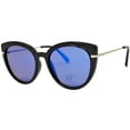 thumbnail image 1 of Gap-Sgp407 Cateye Sunglasses Black Blue Mirror, 1 of 2