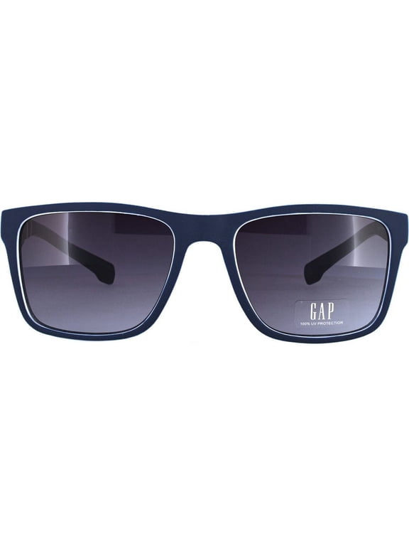 -Sgp408 Rectangle Sunglasses Navy/White Gray Gradient