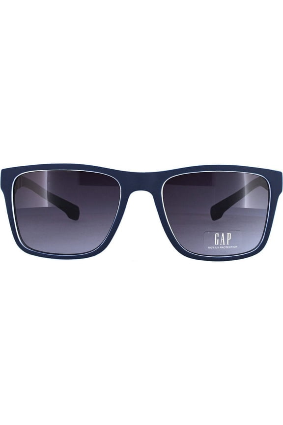 -Sgp408 Rectangle Sunglasses Navy/White Gray Gradient