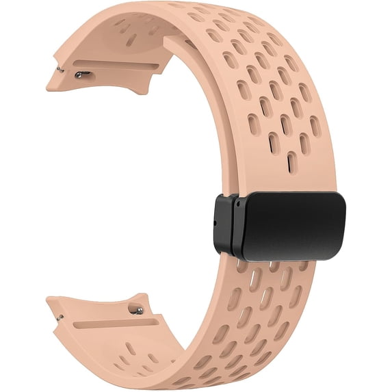 No Gap Watch Band for Samsung Galaxy Watch 7 40mm 44mm/Watch 6 Classic 43mm 47mm/Watch 5 Pro 45mm/Watch 4 Classic 42mm 46mm/Watch 6/5/4 40mm 44mm, 20mm Silicone Sport Bands Magnetic for Women Men