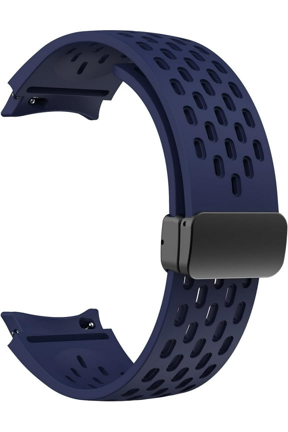 No Gap Watch Band for Samsung Galaxy Watch 7 40mm 44mm/Watch 6 Classic 43mm 47mm/Watch 5 Pro 45mm/Watch 4 Classic 42mm 46mm/Watch 6/5/4 40mm 44mm, 20mm Silicone Sport Bands Magnetic for Women Men