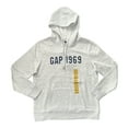 thumbnail image 1 of Gap Women's 1969 Logo Lightweight Fleece Pullover Hoodie W/ Kangaroo Pocket (Heather Grey, S), 1 of 1