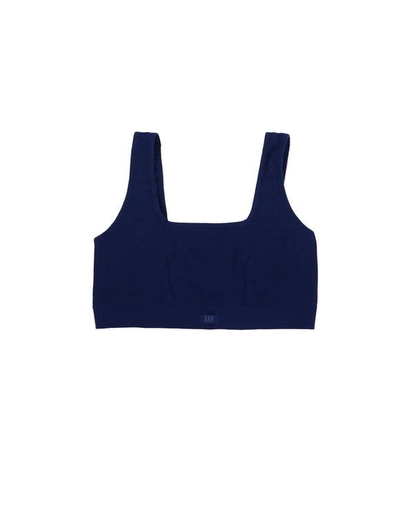 Women's Bra Logo Comfort Square-Neck Elysian Blue New