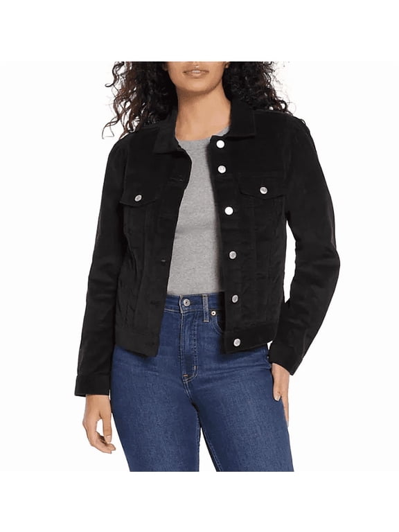 Women's Corduroy Jacket True Black 2XL