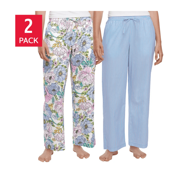 Gap Women's Cotton PJ Pant, 2-pack Blue XL