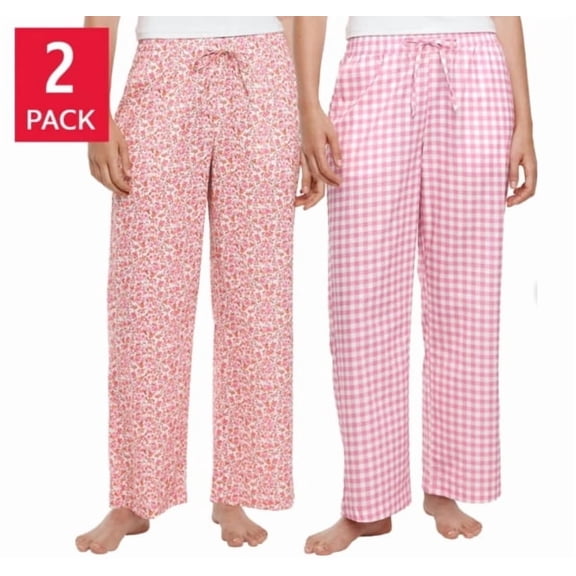 Gap Women's Cotton PJ Pant, 2-pack Pink Size XL