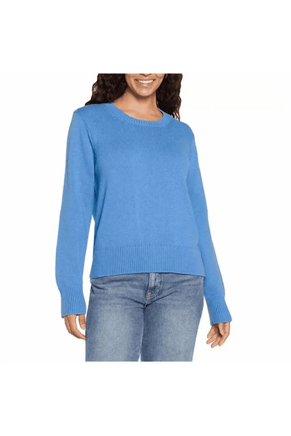 Women's Crewneck Sweater (Blue, S)