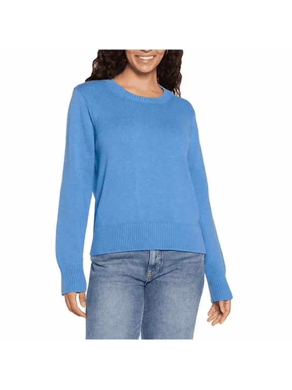Women's Crewneck Sweater (Blue, XXL)