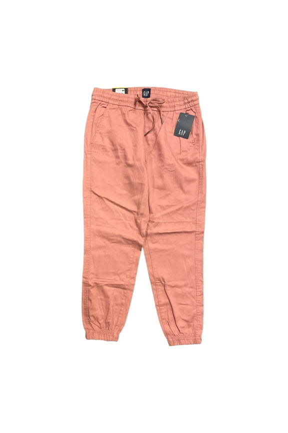 Women's Elastic Waistband 27" Twill Jogger Pants With Pockets (Desert Quartz, XXL)