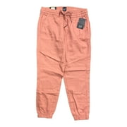 Gap Womens Elastic Waistband 27" Twill Jogger Pants With Pockets Desert Quartz, XXL