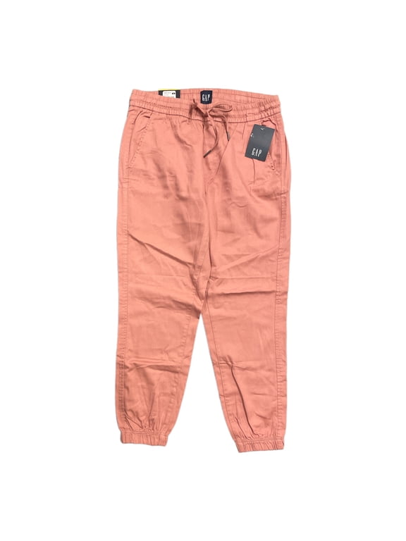 Women's Elastic Waistband 27" Twill Jogger Pants With Pockets (Desert Quartz, XXL)