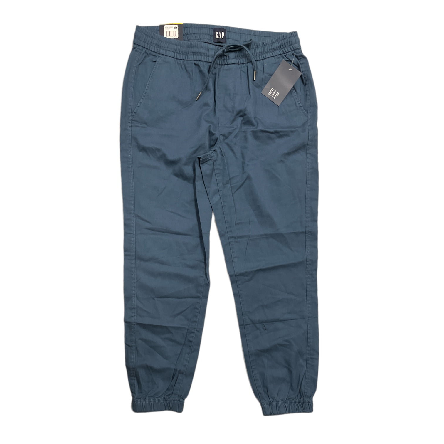 Elastic Band Textured Twill Woven Jogger Pants