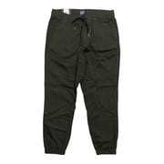 Gap Women's Elastic Waistband 27" Twill Jogger Pants With Pockets Washed Black, XXL