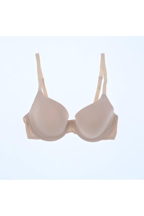 Women's Everyday Essentials T-Shirt Bra Solid Adjustable Pale Warm Pink New