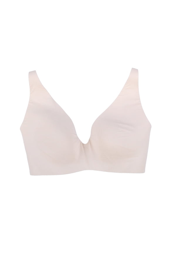 Women's Everyday Essentials Wirefree Bra Comfort Support Pale Warm Pink New