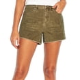 thumbnail image 1 of Gap Women's Frayed Hem 4" Inseam Buttoned Closure Corduroy Short (Vetiver, 16), 1 of 1