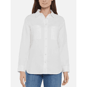 Gap Womens Gauze Button Front Shirt, White, Size XS