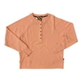 thumbnail image 1 of Gap Women's Henley Sweatshirt Peach Melba, Size Small, 1 of 4