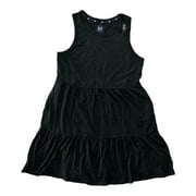 Gap Women's Lightweight Tiered Layered Sleeveless Summer Dress (True Black, L)