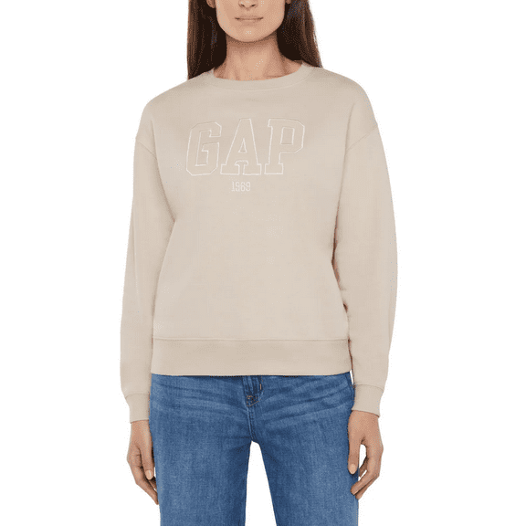 Gap Women's Logo Crewneck Sweatshirt Cream XS