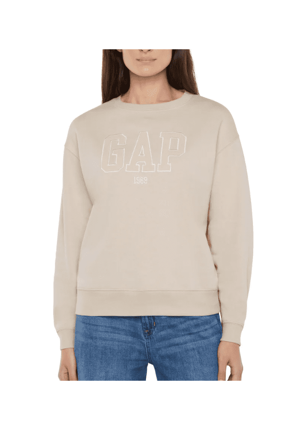 Women's Logo Crewneck Sweatshirt Cream XXL