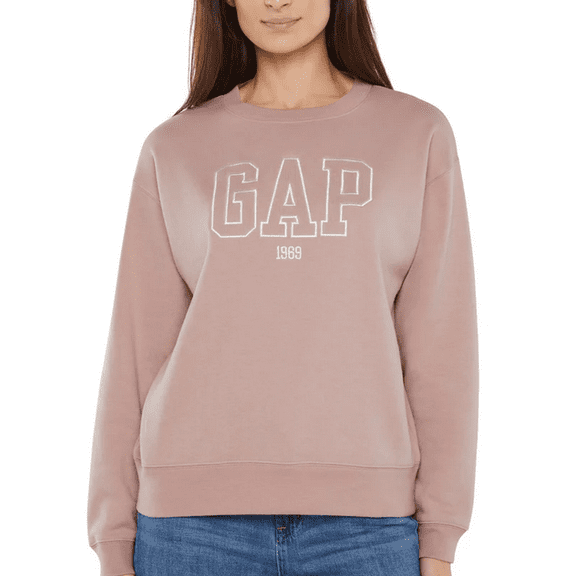 Gap Women's Logo Crewneck Sweatshirt Pink XXL