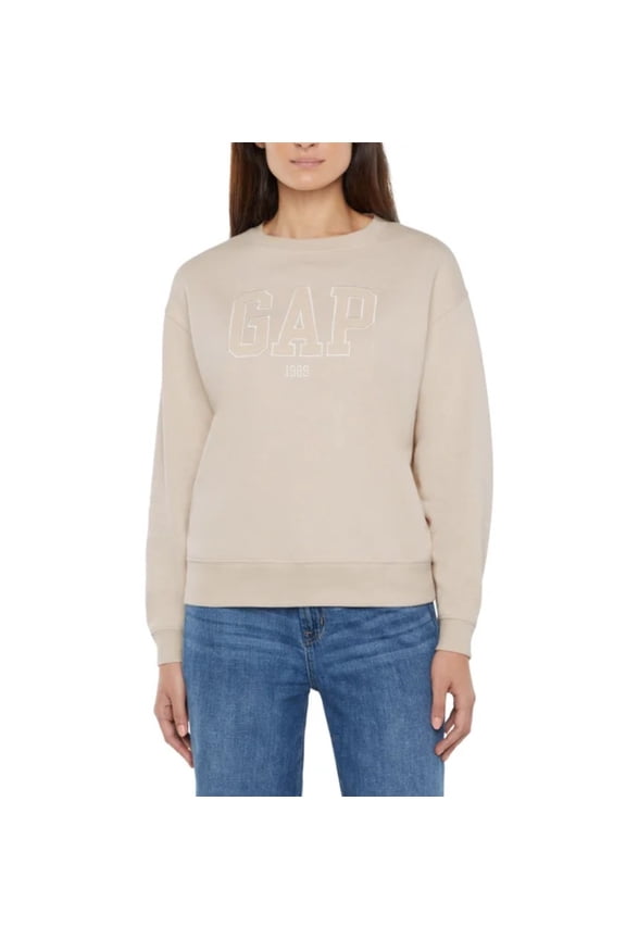 Womens Logo Crewneck Sweatshirt - XL - Cream