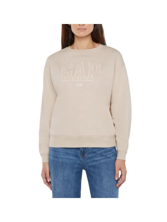 Womens Logo Crewneck Sweatshirt - XL - Cream