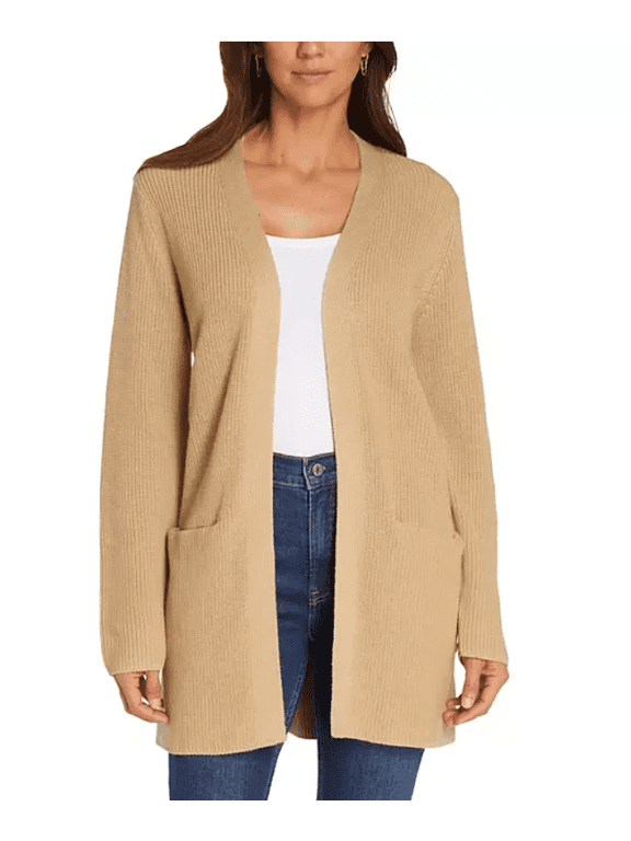 Women's Long Sleeve Open Cardigan Safari Medium