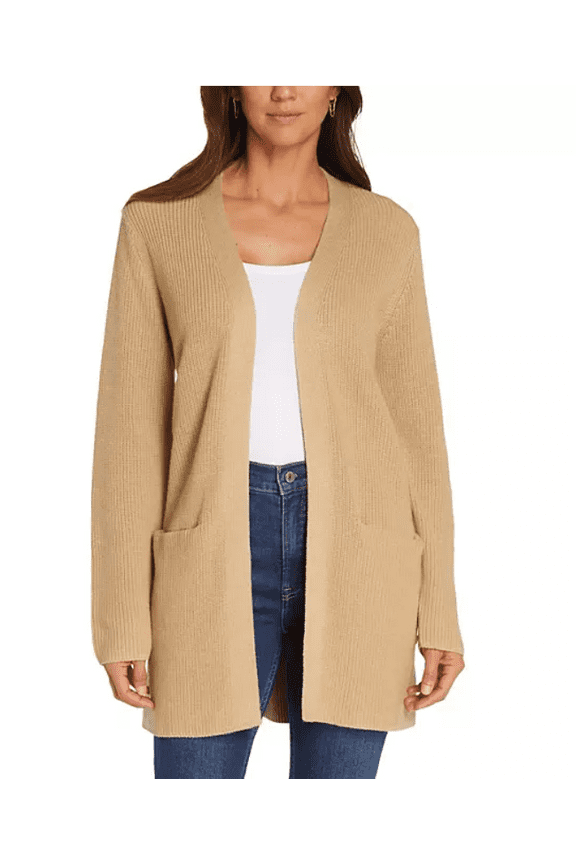 Women's Long Sleeve Open Cardigan Safari Medium