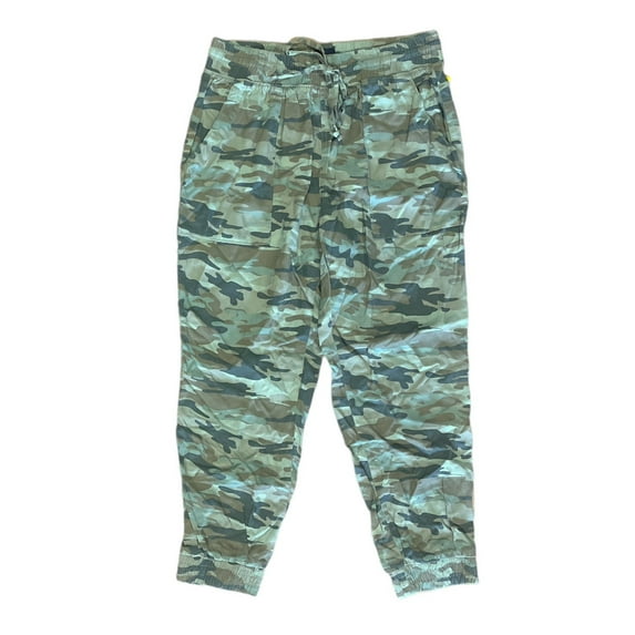 Gap Women's Pull On Lightweight Tencel Jogger Pants W/ Pockets (Classic Olive Camo, L)
