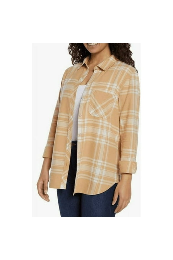 Women's Relaxed Fit Flannel Jodie Plaid, Size Medium