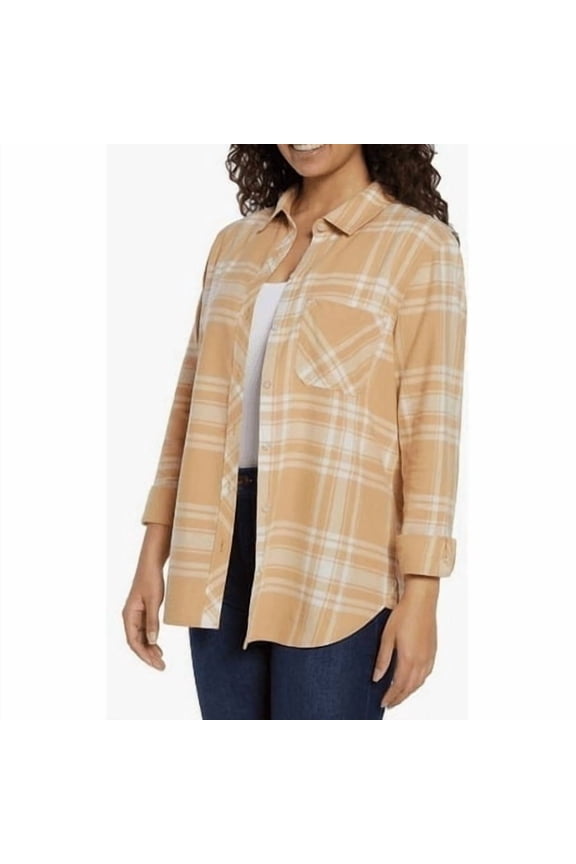 Women's Relaxed Fit Flannel Jodie Plaid, Size XL