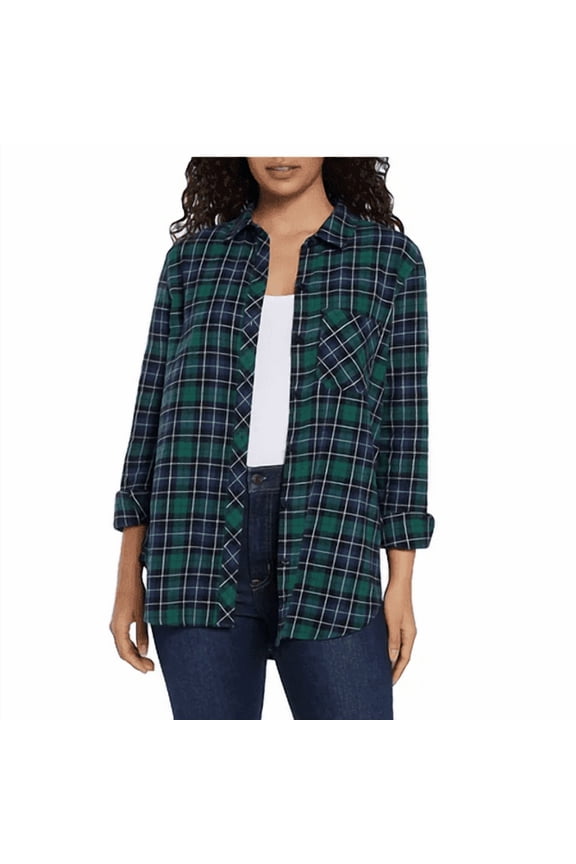 Women's Relaxed Fit Flannel Nixie Plaid Medium