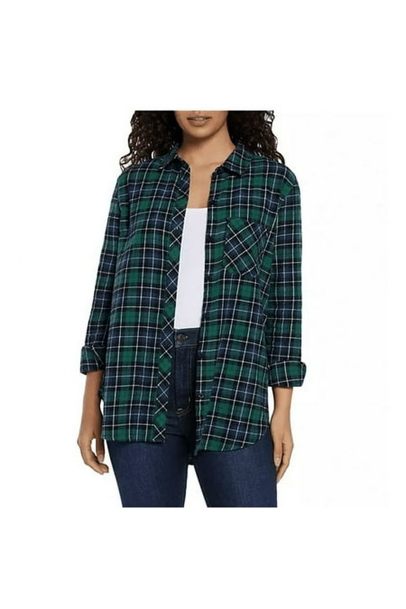 Women's Relaxed Fit Flannel Nixie Plaid X-Small