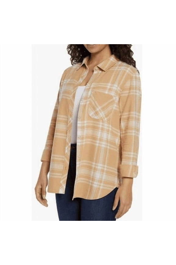 Women's Relaxed Fit Flannel Shirt Jodie Plaid X-Small