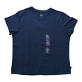 thumbnail image 1 of Gap Women's Relaxed Fit Short Sleeve Cotton Slub Basic Tee (Medieval Blue, XS), 1 of 1