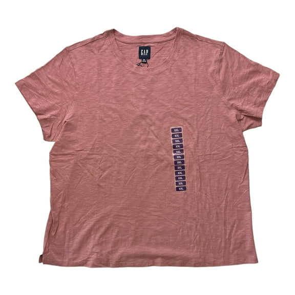 Gap Women's Relaxed Fit Short Sleeve Cotton Slub Basic Tee (Nostalgia Rose, S)