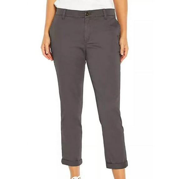 Gap Women's Relaxed Girlfriend Cuffed Twill Pant (Tornado, 8)