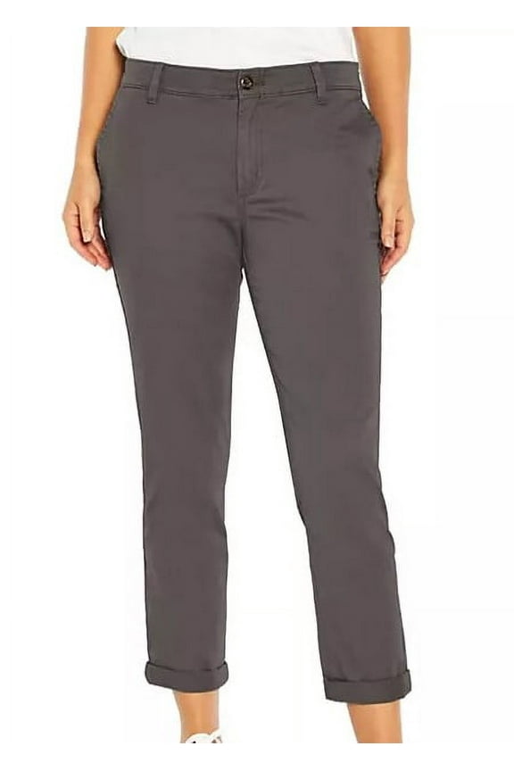 Women's Relaxed Girlfriend Cuffed Twill Pant (Tornado, 8)