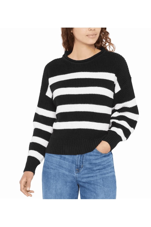 Women's Roll Neck Sweater Black XL