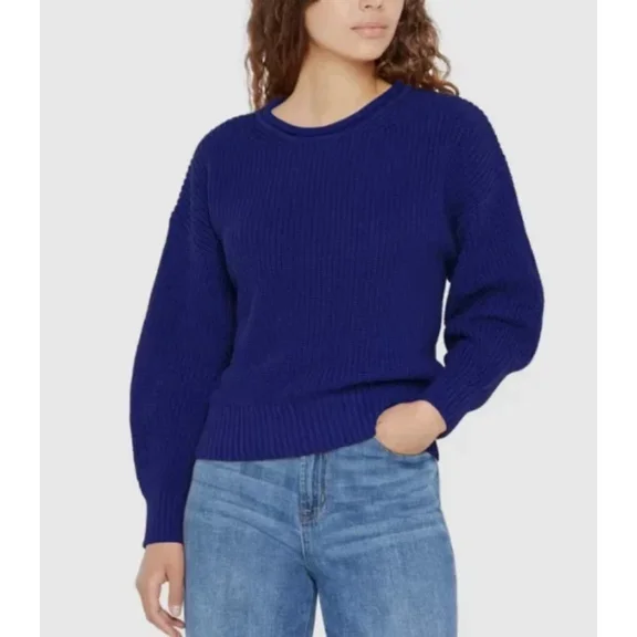 Gap Women's Roll Neck Sweater, Blue, Medium