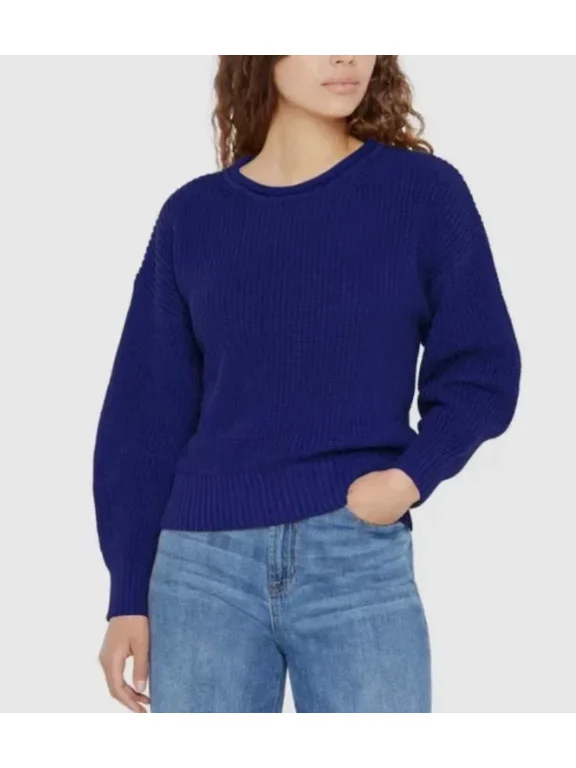 Women's Roll Neck Sweater, Blue, Medium