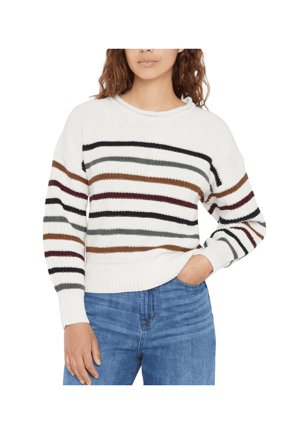 Women's Roll Neck Sweater White Large