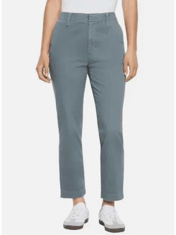 Women's Stretch Cotton Slim Ankle Pants, Blue, 8